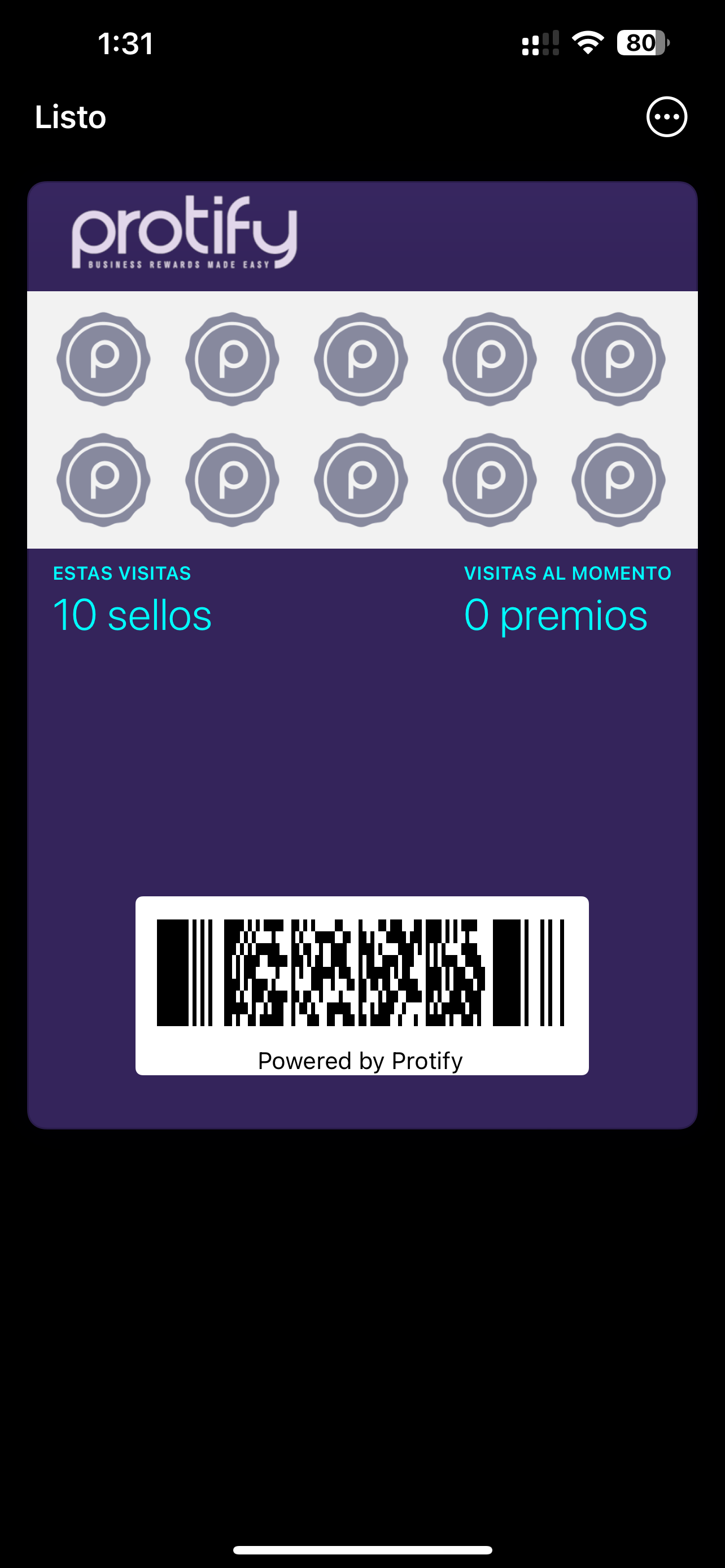 Tarjeta de fidelización